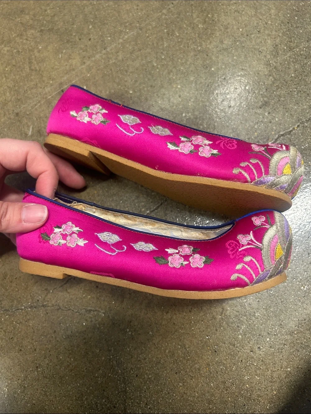 Flower Shoes Hanbok Accessory Korean Traditional New Year Party Toddler Girl